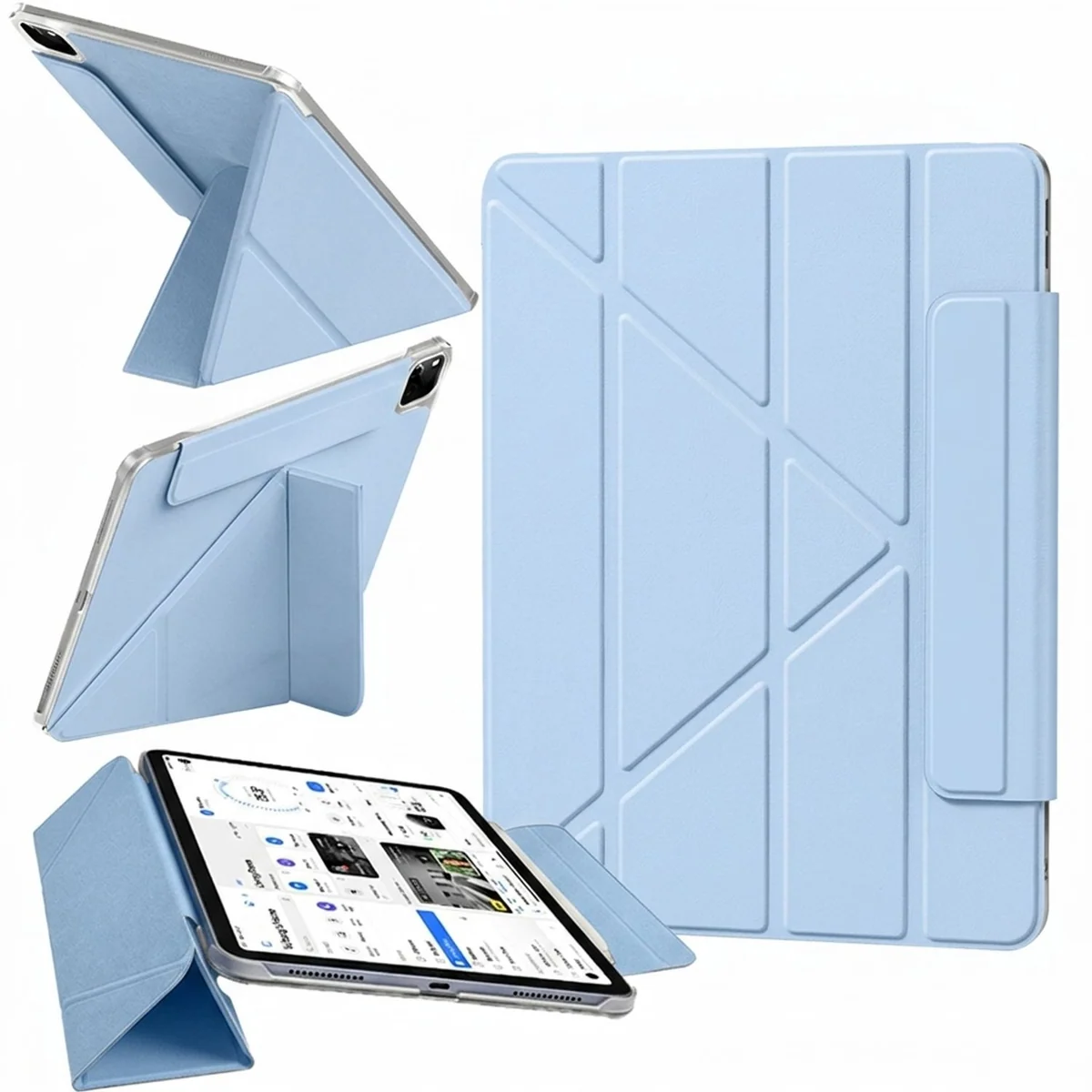 Blue YUXUNITE origami tablet case